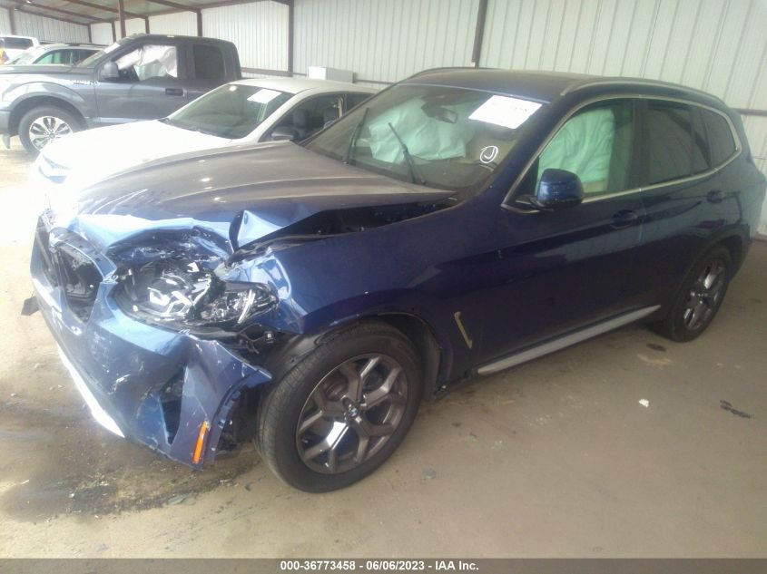 2022 BMW X3 SDRIVE30I - 5UX43DP02N9K14544