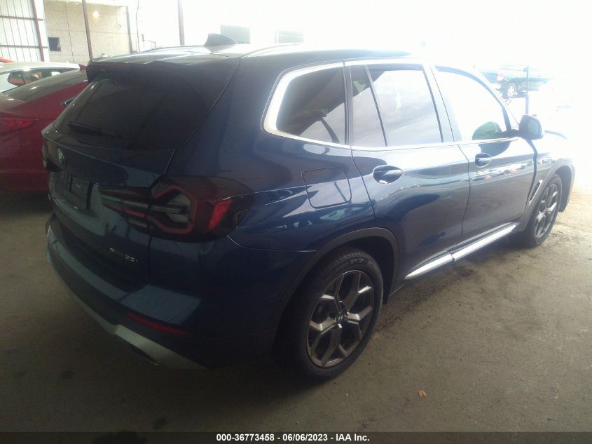 2022 BMW X3 SDRIVE30I - 5UX43DP02N9K14544