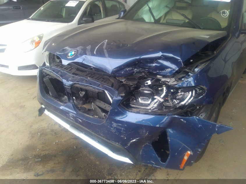 2022 BMW X3 SDRIVE30I - 5UX43DP02N9K14544