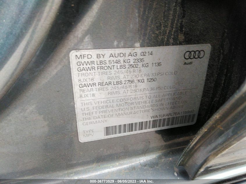 2014 AUDI ALLROAD PREMIUM PLUS - WA1UFAFL7EA115990