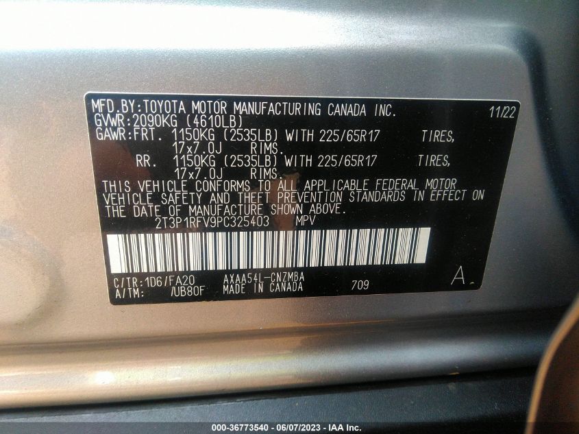 2023 TOYOTA RAV4 XLE - 2T3P1RFV9PC325403