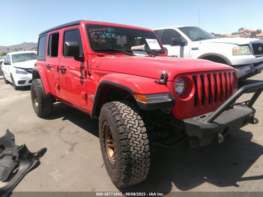 2018 JEEP WRANGLER UNLIMITED SPORT - 1C4HJXDN4JW199888
