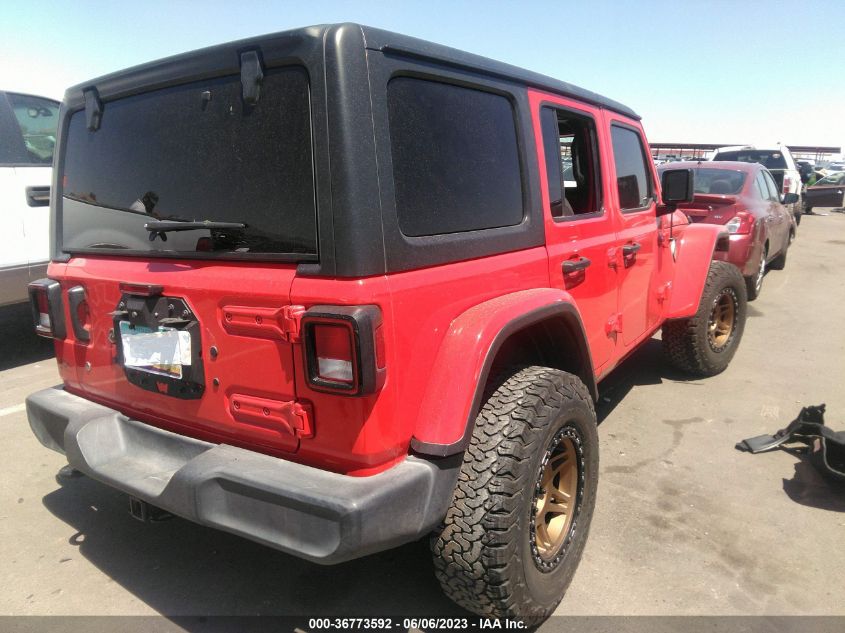 2018 JEEP WRANGLER UNLIMITED SPORT - 1C4HJXDN4JW199888