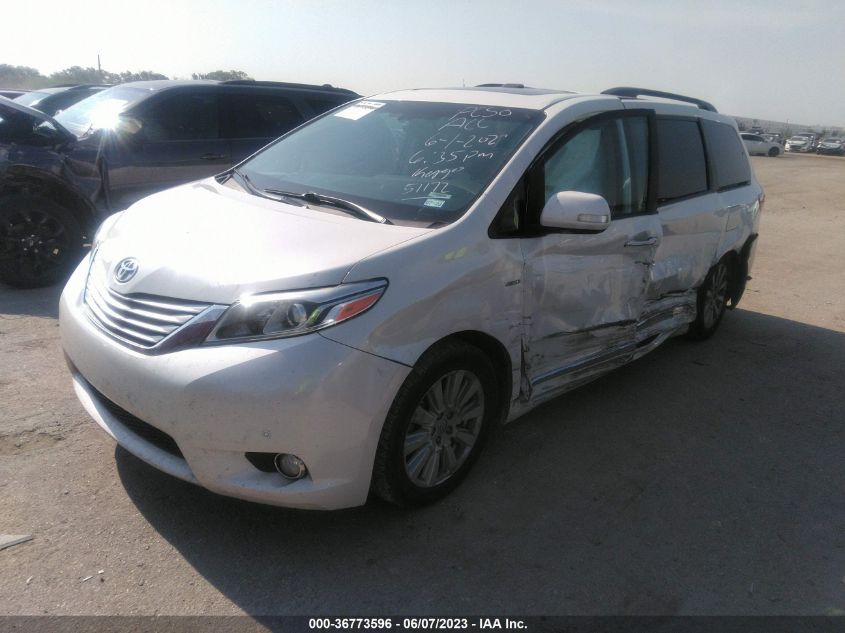 2017 TOYOTA SIENNA XLE - 5TDDZ3DC8HS179166