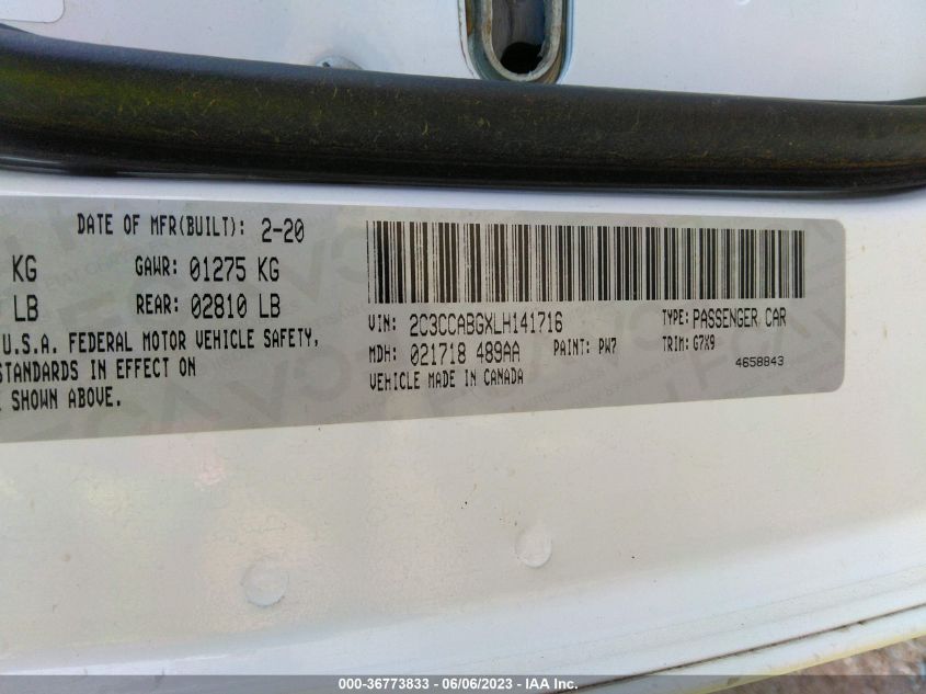 2020 CHRYSLER 300 300S - 2C3CCABGXLH141716