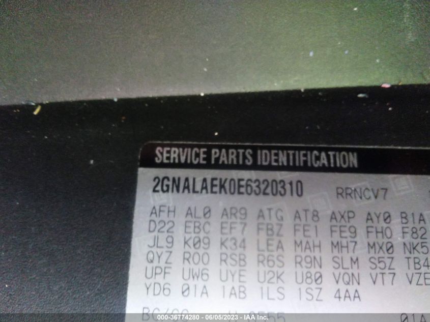 2014 CHEVROLET EQUINOX LS - 2GNALAEK0E6320310