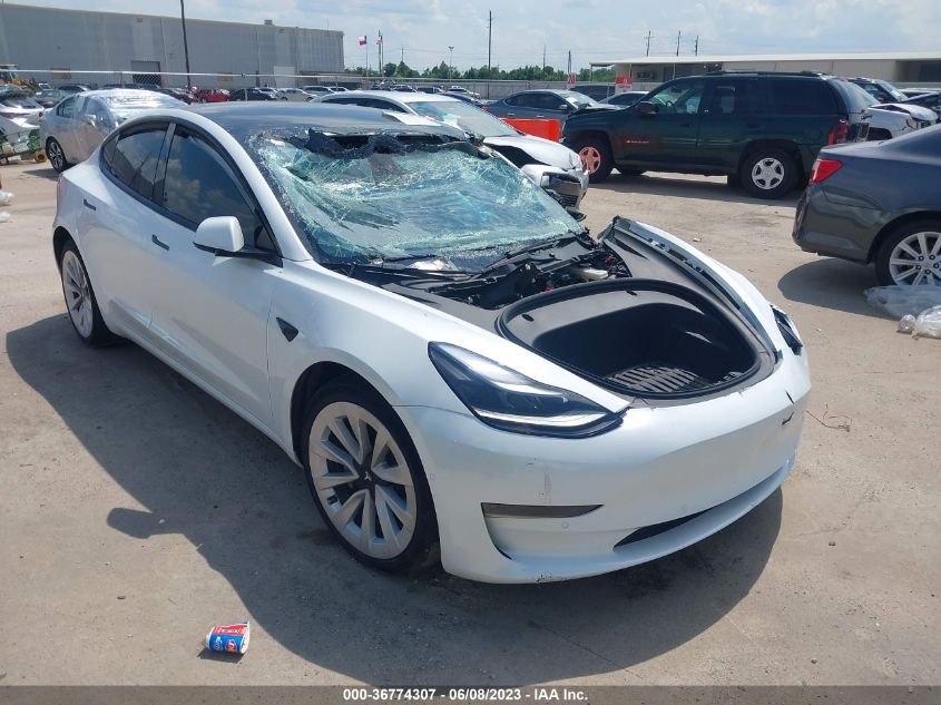 2022 TESLA MODEL 3 - 5YJ3E1EA5NF325435