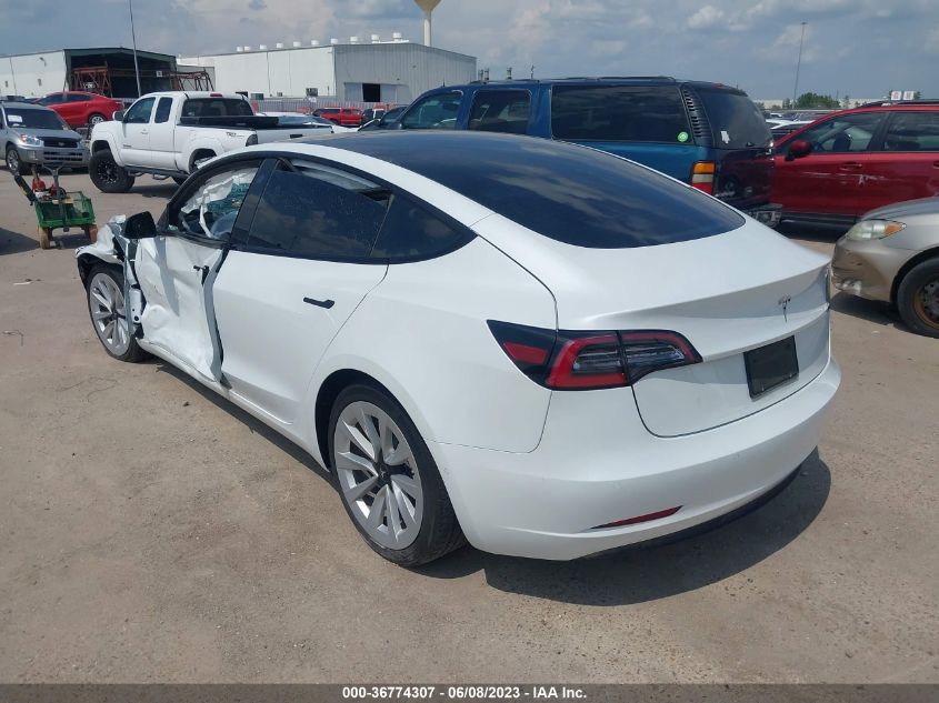 2022 TESLA MODEL 3 - 5YJ3E1EA5NF325435