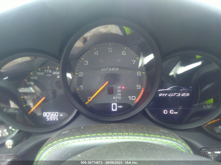 2019 PORSCHE 911 GT3 RS - WP0AF2A98KS165474