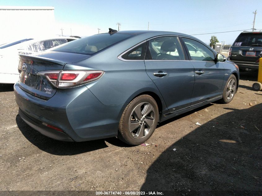 2016 HYUNDAI SONATA HYBRID LIMITED - KMHE34L19GA031420