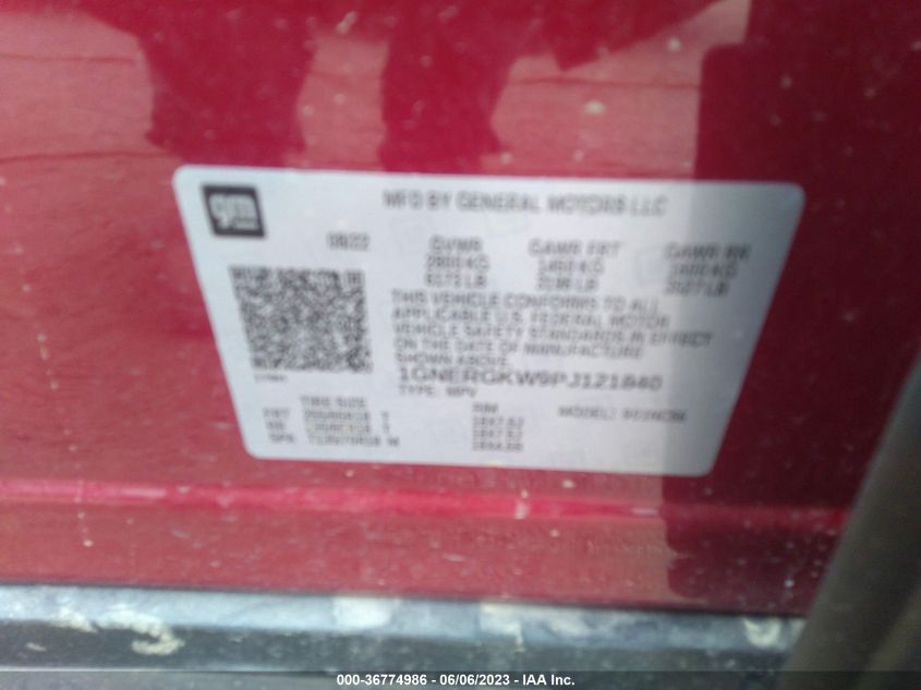 2023 CHEVROLET TRAVERSE LT CLOTH - 1GNERGKW9PJ121840
