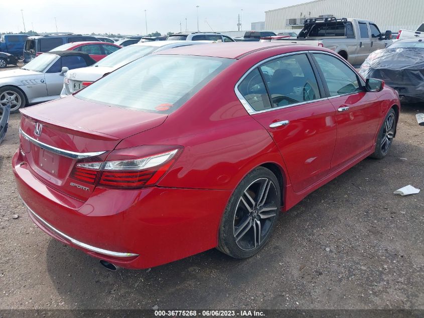 2017 HONDA ACCORD SEDAN SPORT - 1HGCR2F54HA257784