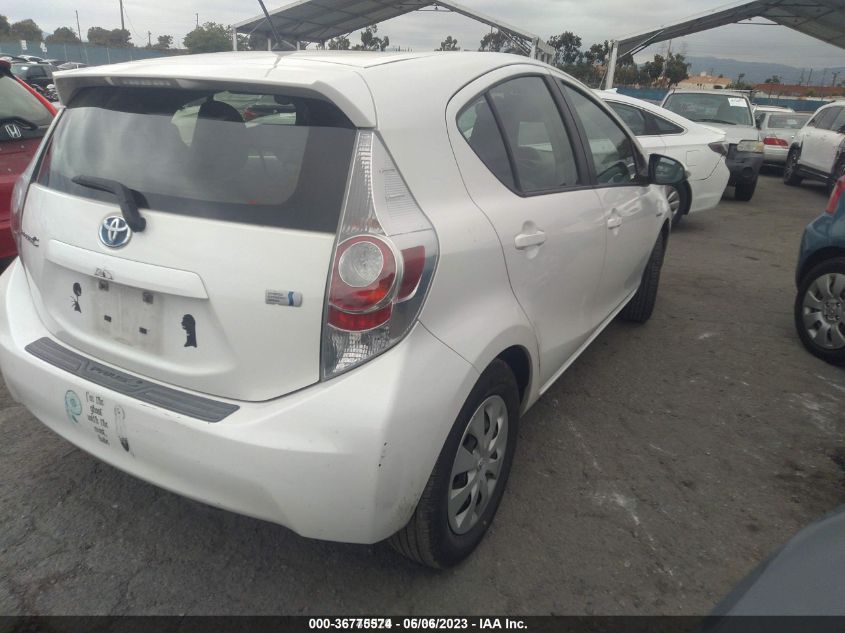 2014 TOYOTA PRIUS C ONE/THREE/TWO/FOUR - JTDKDTB33E1076108