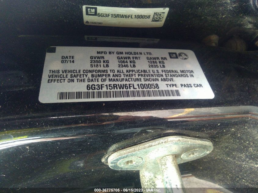 2015 CHEVROLET SS 6G3F15RW6FL100058