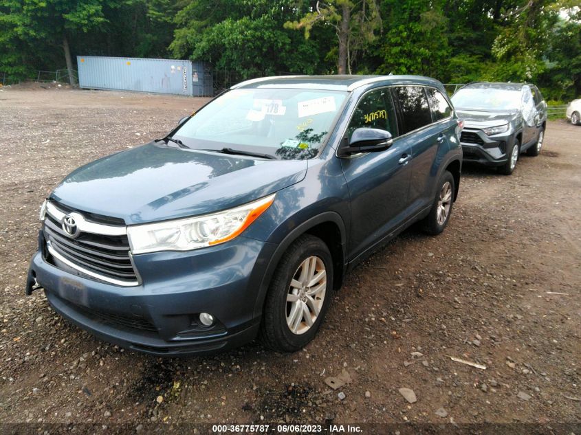 2014 TOYOTA HIGHLANDER XLE - 5TDJKRFH3ES008663