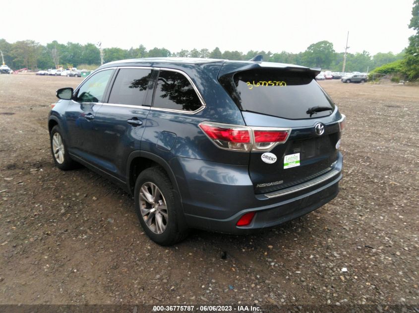 2014 TOYOTA HIGHLANDER XLE - 5TDJKRFH3ES008663