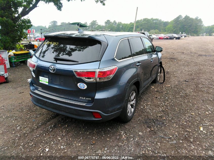 2014 TOYOTA HIGHLANDER XLE - 5TDJKRFH3ES008663