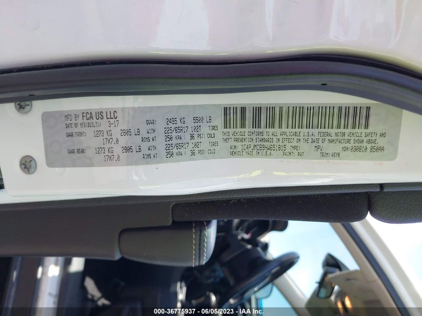 2017 JEEP CHEROKEE LATITUDE - 1C4PJMCB9HW651815