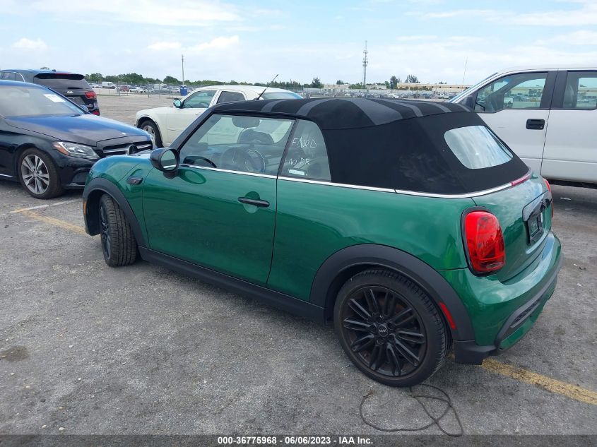 2022 MINI CONVERTIBLE COOPER S WMW43DL0XN3N67699