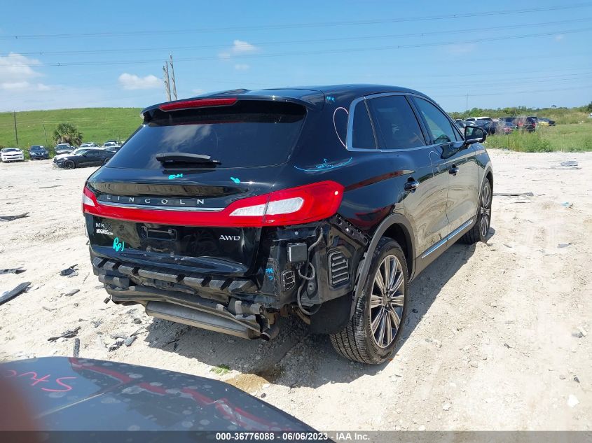 2016 LINCOLN MKX BLACK LABEL - 2LMPJ9JR9GBL58994