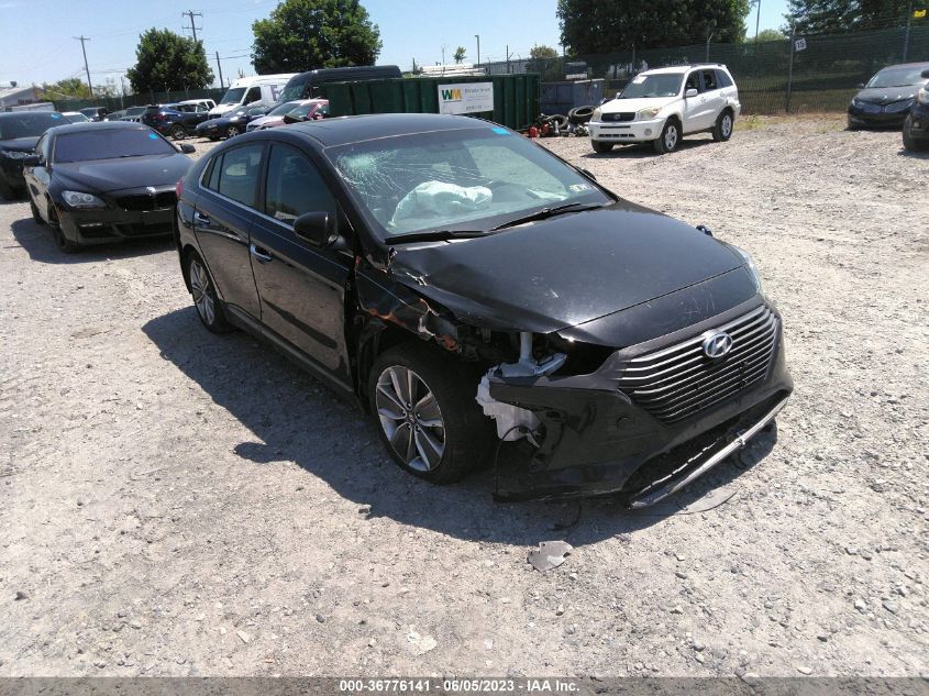 2018 HYUNDAI IONIQ HYBRID LIMITED - KMHC85LC7JU083683