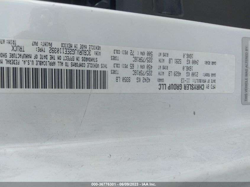 2014 RAM PROMASTER - 3C6URVJG2EE110392