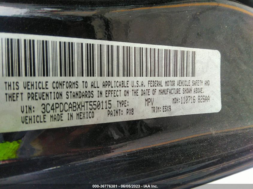 2017 DODGE JOURNEY SE - 3C4PDCABXHT550115