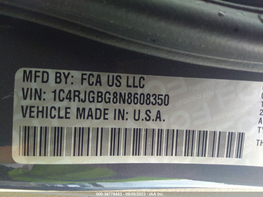 2022 JEEP GRAND CHEROKEE LIMITED - 1C4RJGBG8N8608350