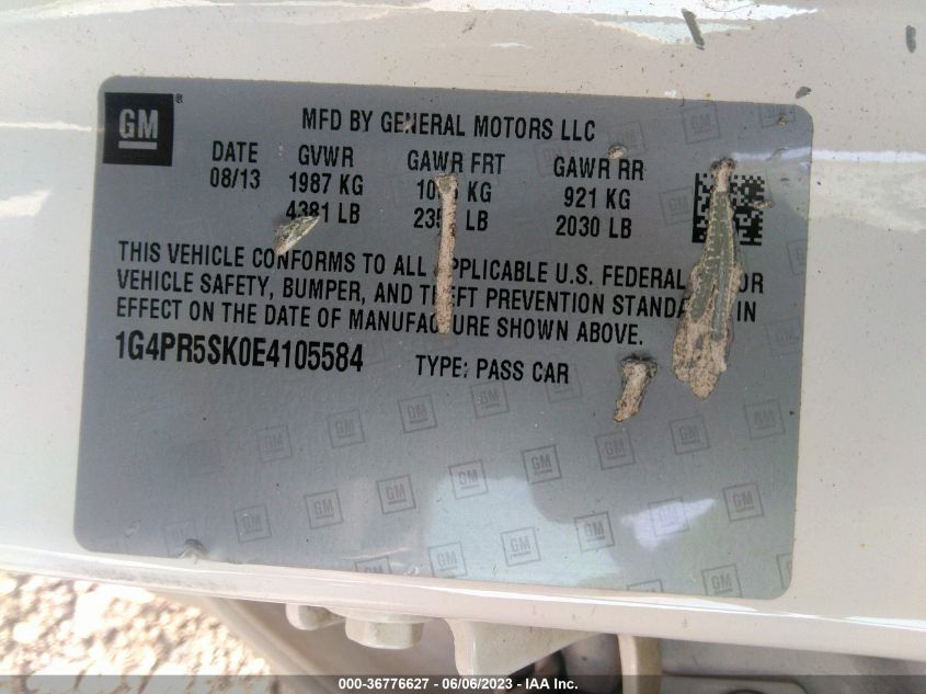2014 BUICK VERANO CONVENIENCE GROUP - 1G4PR5SK0E4105584