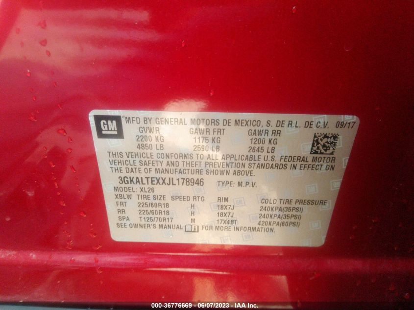 2018 GMC TERRAIN SLE - 3GKALTEXXJL178946