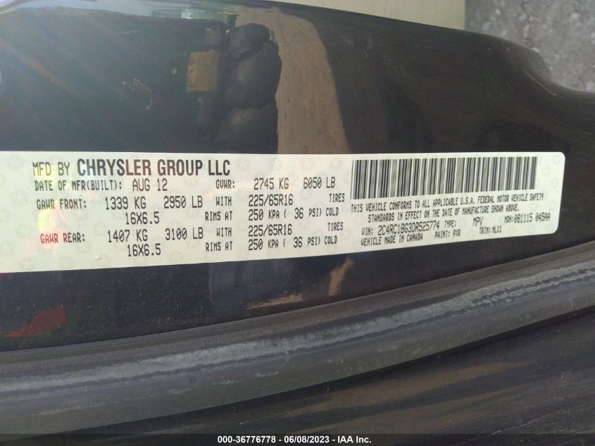 2013 CHRYSLER TOWN & COUNTRY TOURING - 2C4RC1BG3DR525774