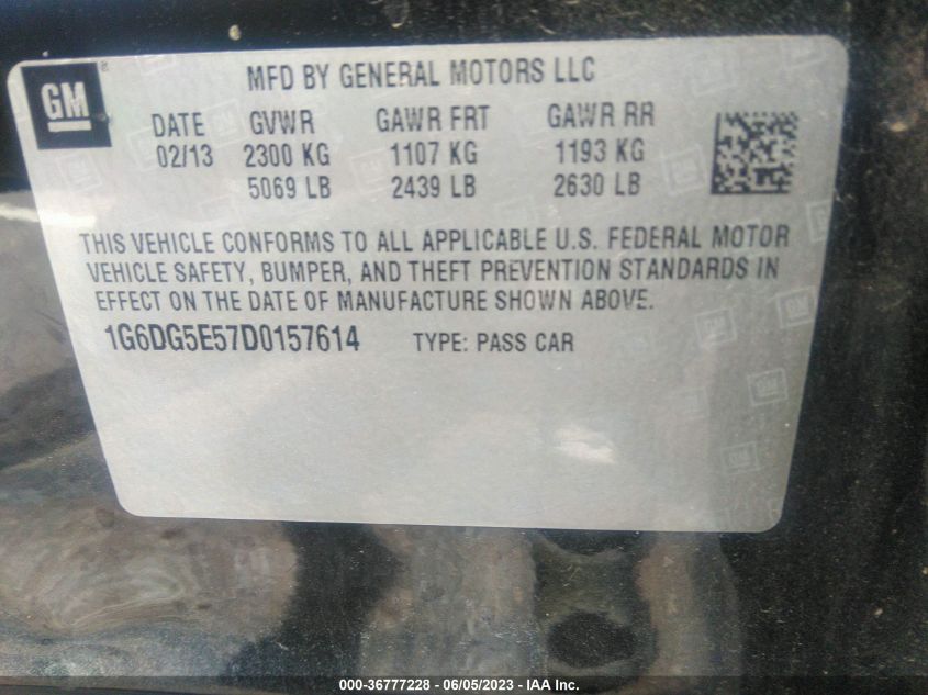 2013 CADILLAC CTS SEDAN LUXURY - 1G6DG5E57D0157614