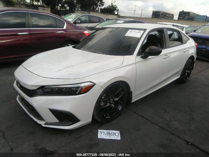 2022 HONDA CIVIC SEDAN SPORT - 2HGFE2F50NH581482