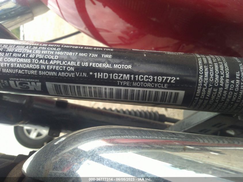 2012 HARLEY-DAVIDSON FLD SWITCHBACK - 1HD1GZM11CC319772