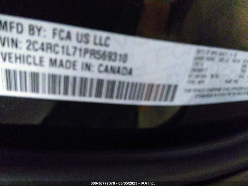 2023 CHRYSLER PACIFICA - 2C4RC1L71PR569310