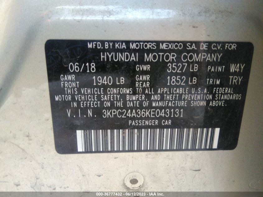 2019 HYUNDAI ACCENT SE - 3KPC24A36KE043131