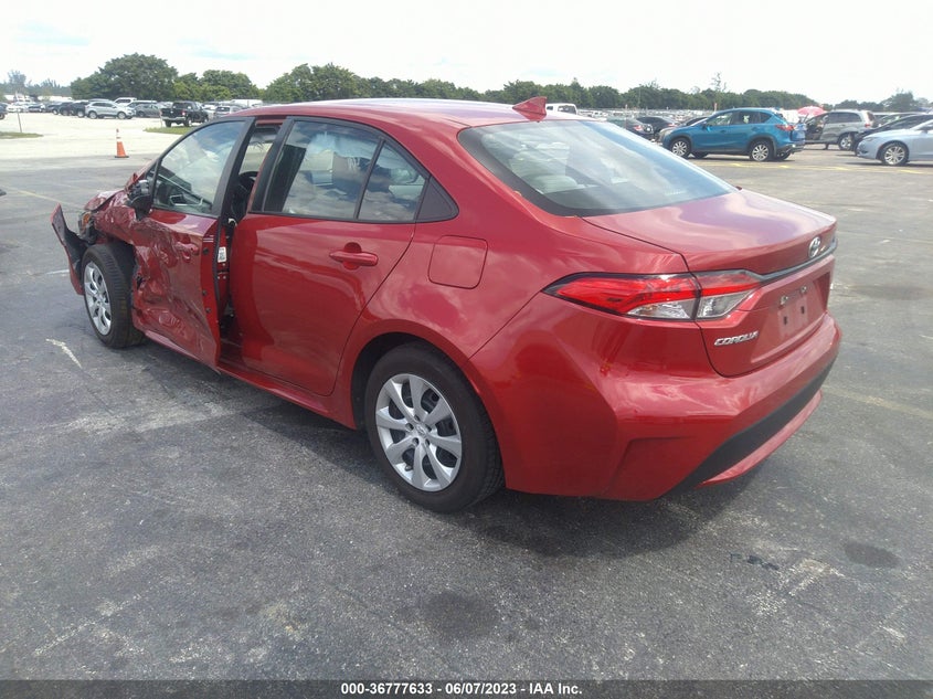 VIN 5YFEPMAE3MP187765 2021 TOYOTA COROLLA LE