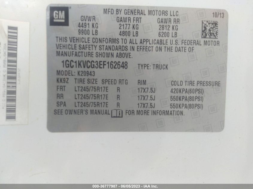 2014 CHEVROLET SILVERADO 2500HD WORK TRUCK - 1GC1KVCG3EF162648