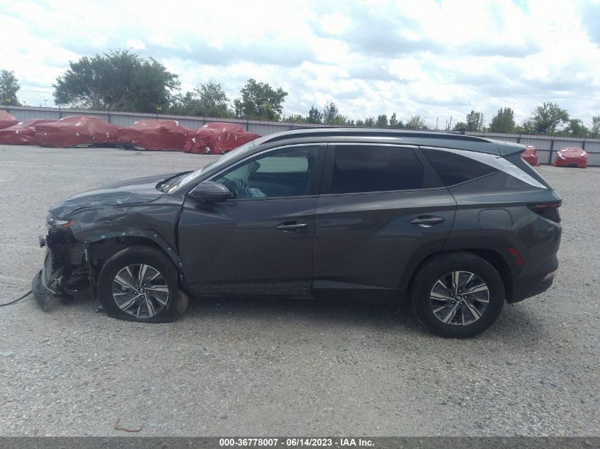 2022 HYUNDAI TUCSON HYBRID BLUE - KM8JBCA10NU031414