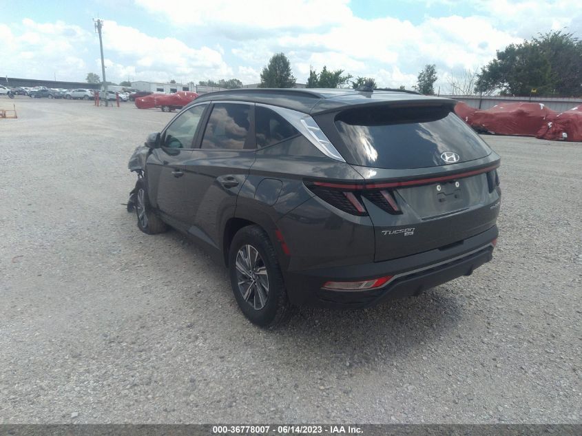 2022 HYUNDAI TUCSON HYBRID BLUE - KM8JBCA10NU031414