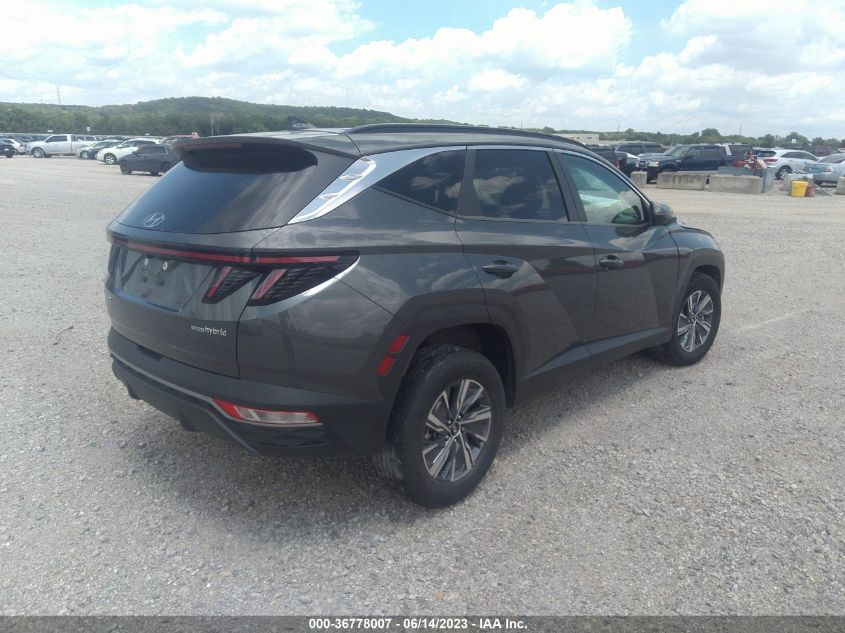 2022 HYUNDAI TUCSON HYBRID BLUE - KM8JBCA10NU031414