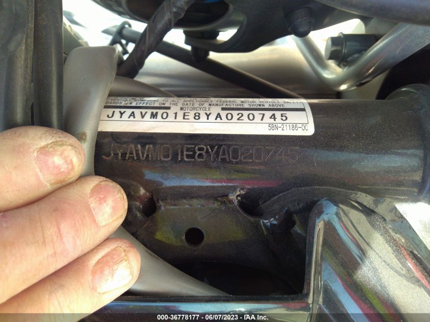 2000 YAMAHA XVS65 A JYAVM01E8YA020745