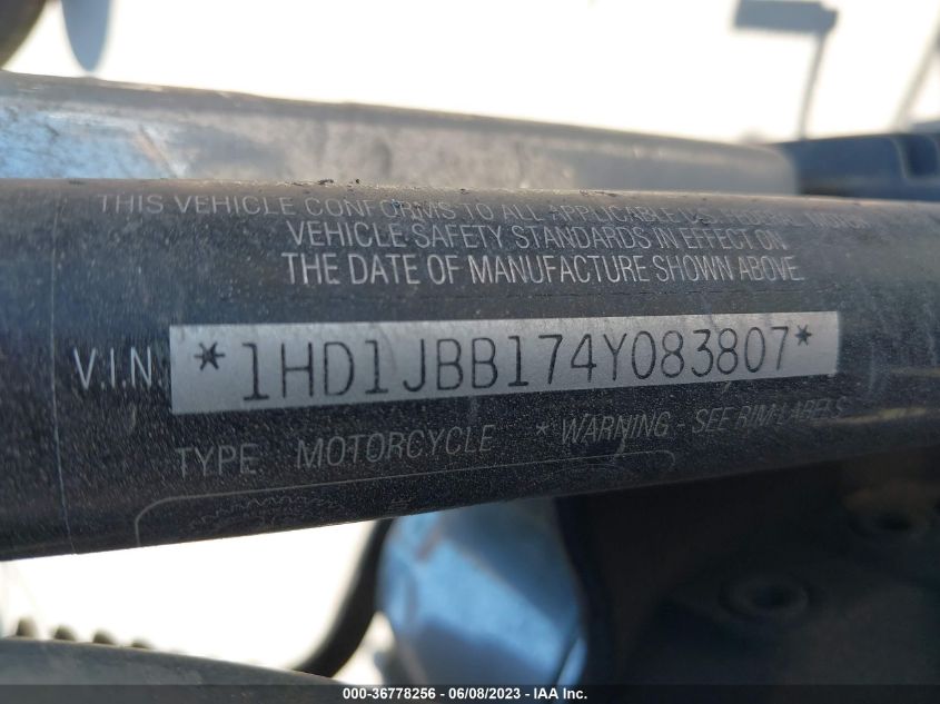 2004 HARLEY-DAVIDSON FXSTDI - 1HD1JBB174Y083807