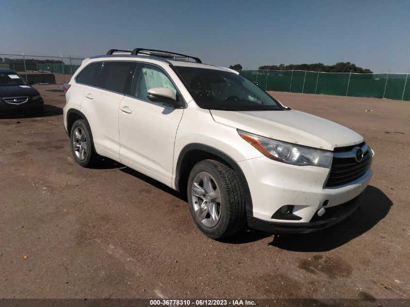 2014 TOYOTA HIGHLANDER LIMITED - 5TDDKRFH8ES031207