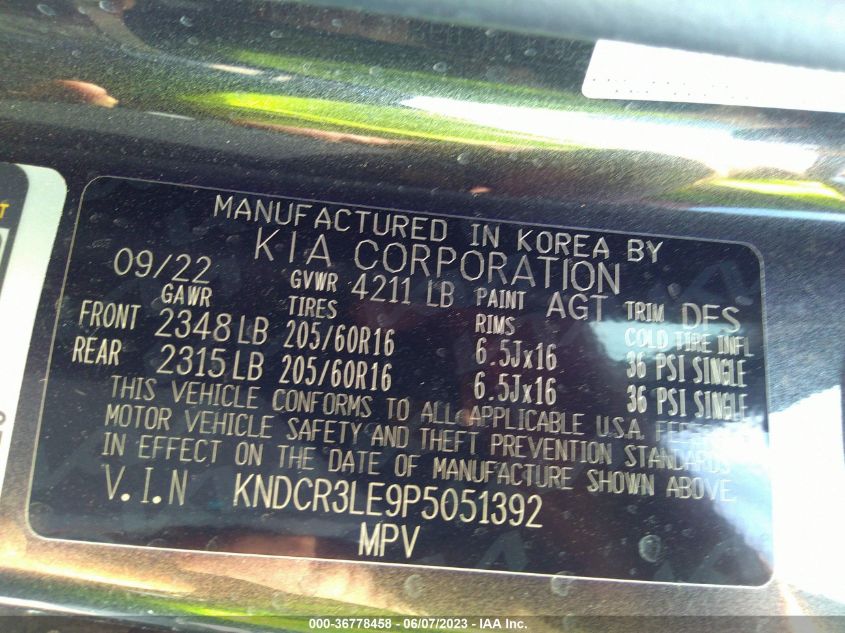 2023 KIA NIRO EX - KNDCR3LE9P5051392