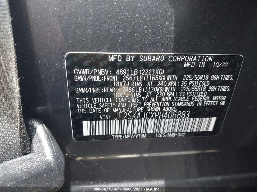 2023 SUBARU FORESTER SPORT - JF2SKAJCXPH406883