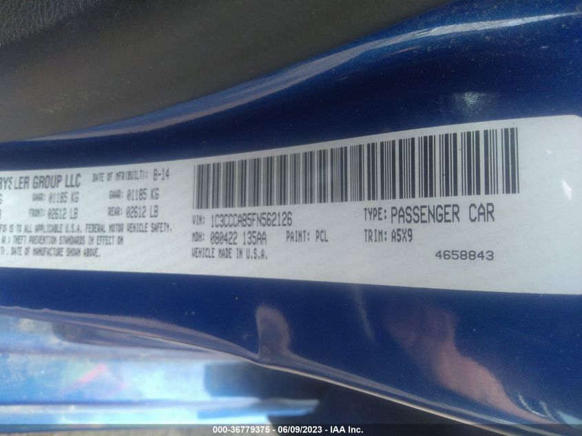 2015 CHRYSLER 200 LIMITED - 1C3CCCAB5FN562126