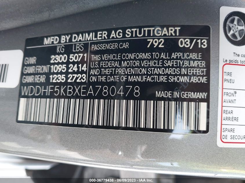 2014 MERCEDES-BENZ E-CLASS E 350 - WDDHF5KBXEA780478