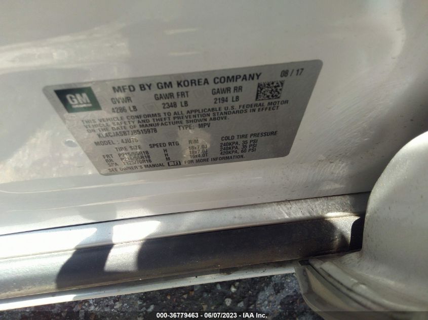 2018 BUICK ENCORE PREFERRED - KL4CJASB7JB515978