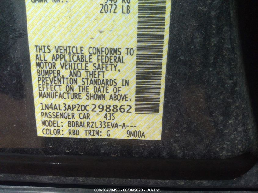 2013 NISSAN ALTIMA 2.5 S - 1N4AL3AP2DC298862